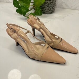 Alfani Beige Colored Sling back Closed Toe Heels  Size 7.5M